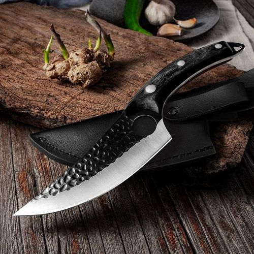 Butcher Knife Hand Forged Steel Boning Knife Set Kitchen Knife Wood Multipurpose Vegetable Meat