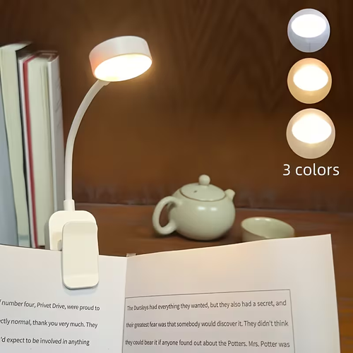 Adjustable Reading Light with 3 Color Modes - Compact Design for Nighttime Reading, Soft LED Light, Eye Protection, Suitable for Home Or Office Use, Portable Reading Lamp, Adjustable Brightness Light, Simple Button Control, Desk Lamp, Book Accessorie, Book Lamp, Bedside Lamp, Bedroom Lamp, Table Lamp for Study, Desk Accessory