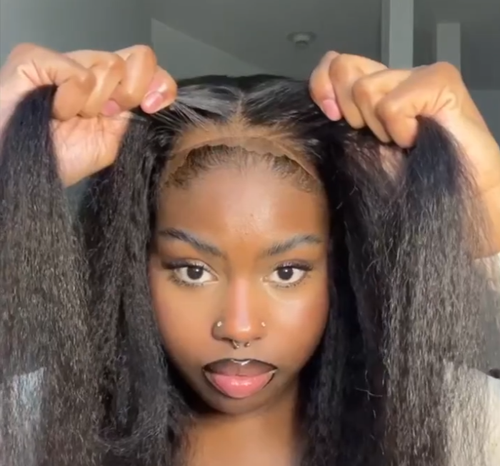 Long straight hair wig, ultra-realistic wig, heat-resistant wig for women, secure and won't fall off, full head wig for cosplay parties, women's.