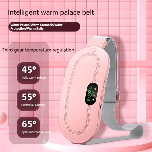 Electronic Body Massager Menstrual Waist Belt Abdominal Vibration Massage Device with Hot Compress for Period Pain Relief
