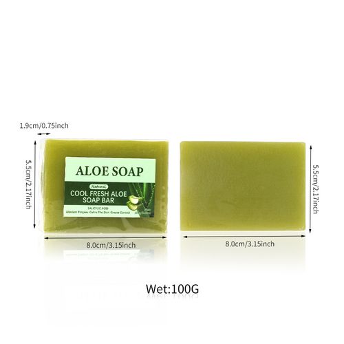 Handmade Aloe Vera Bath Soap Honey Lemon Fragrance Body Soap Main Ingredients Rice Salt