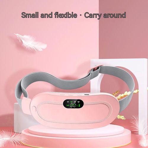 Electronic Body Massager Menstrual Waist Belt Abdominal Vibration Massage Device with Hot Compress for Period Pain Relief