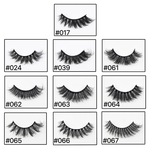 Mega sale 20 Pairs of False Eyelashes from 0.39inch to 0.79inch, 3D Different Models