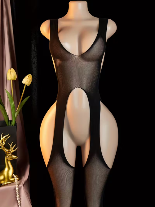 Jumpsuit, Hot Crotch Super Elastic Jumpsuit Socks, Sexy Mesh Clothes, Perfect for intimate nights, Valentine's Day, wedding nights, Christmas gifts and Halloween Costumes, Sexy Lingerie, Costume Party, Seductive Design, Sheer Jumpsuit, Breathable Mesh, Stretchy Fabric, Sexy Bodysuit, Alluring Outfit, Party Wear, Adult Women