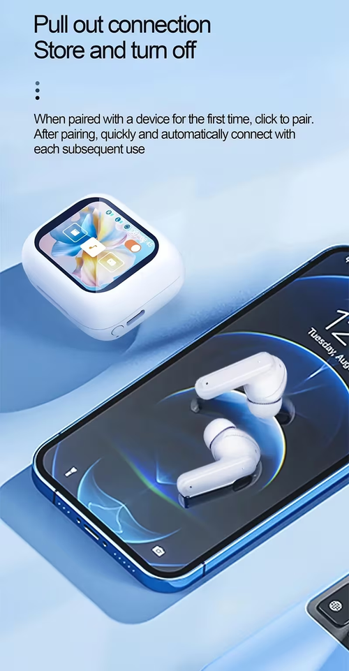 2025 Upgraded Smart LCD Touchscreen Earbuds – New Wireless Headphones, Unisex Sports Design with Chinese English Language Switching. Built-in Microphone & Adjustable Sound Quality. Compatible with Apple, Samsung, vivo, Xiaomi, OPPO, and More, Premium Wireless Earbuds, Earbuds for Phone Calls, Wired Headphones, Monster Wireless Earbuds, True Wireless Earbuds, Phone Call Earbuds, Travel Headphones, Sleek Design, Modern Earbuds, Highquality Audio, Lightweight Build,