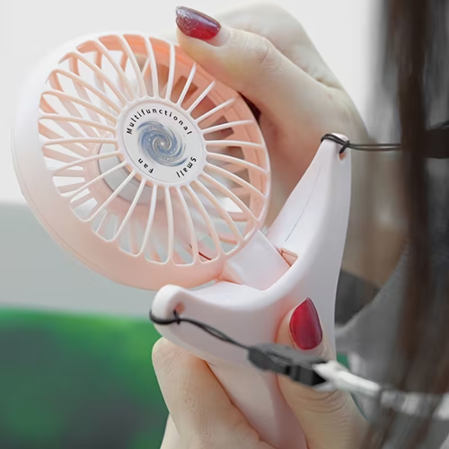 A pack of 5 is cheaper Portable USB Rechargeable Neck Fan with Battery - Compact Portable Fan with 3-Speed Settings, Lightweight & Compact Design for Summer, Travel, Office - Ideal Gift For Halloween, Christmas, Travel Accessory, Stylish Accessory, Highvelocity Fan