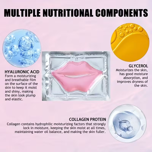 30pcs Collagen Crystal Lip Mask Moisturizes Dry Lips, Smooths Fine Lines, Deeply Hydrates, Makes Lip Skin Firmer And Younger, And Gives You a Pink And Fresh Mouth