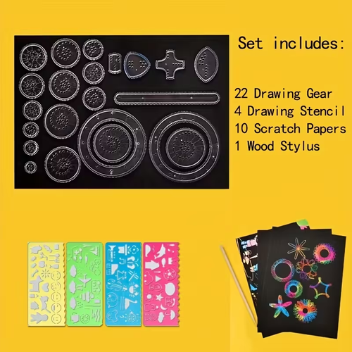 28pcs DIY Magic Scratch Art Painting Set, For school Fun and Educational for Scrapbooking and Journaling,