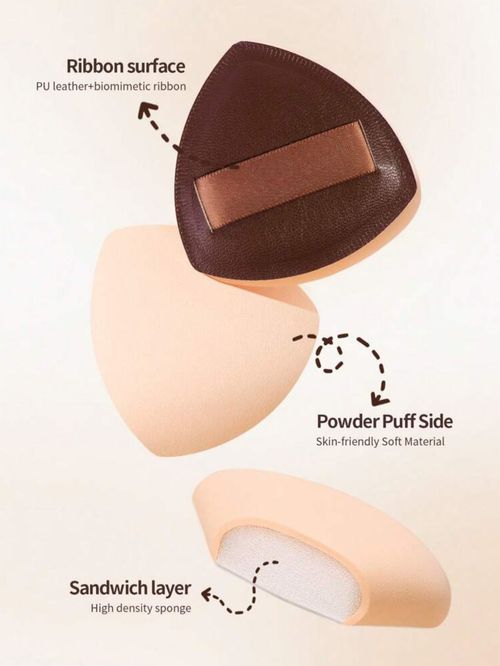 13 brown aluminum tube makeup brushes set + cloth bag + 2 brown triangle brushes