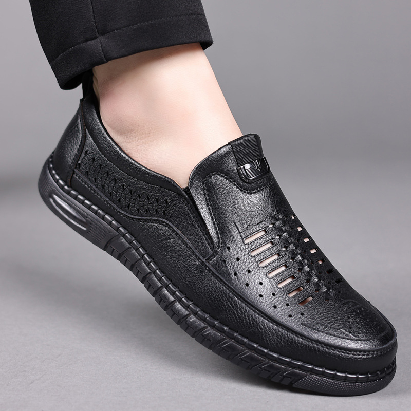 ✨ Mens Leather Summer Sandals - Stylish Breathable Anti Odor Casual Shoes | 50% OFF