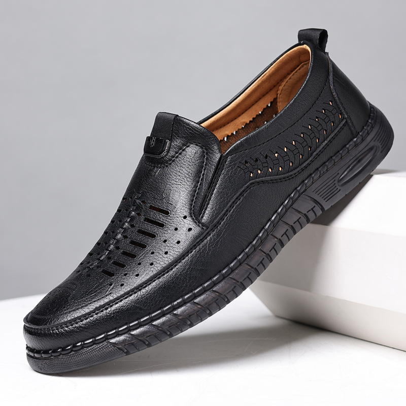 ✨ Mens Leather Summer Sandals - Stylish Breathable Anti Odor Casual Shoes | 50% OFF