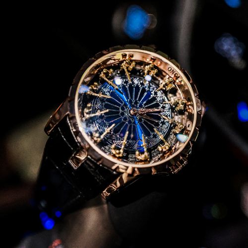 Super-Energetic Twelve Table Knights Watch Mens Wormhole Concept Black Mechanical Personalized Three-Dimensional Wholesale
