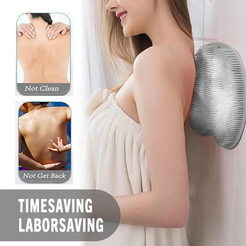 3 Pcs Exfoliating Shower Scrubber, Silicone Mat with Suction Cups, Wall Mount Body & Foot Cleaning Tool
