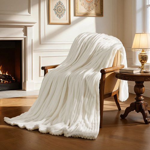 5×6.5ft Double Bed Blanket, Soft Large Bed Throw for Home & Bedroom