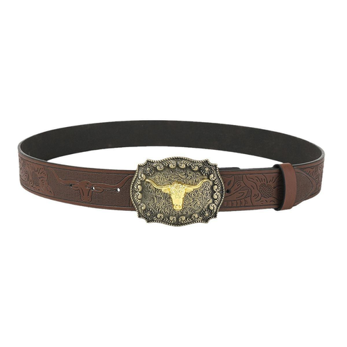 BELTROAD Cowboy Cowgirl Leather Buckle Belt for Men Women Western Leather Belt for Jeans Business Belt Unisex All Year Round Christmas Gifts