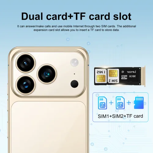 I7ProMax Android Smartphone, 6.8 Inch Dual 108MP+78MP Cameras, Long-Lasting 5000mAh Battery, Fast Charging, OTG Function, Facial Recognition Unlocking, 4GB RAM +16GB ROM,Supports memory card: Maximum support for expansion up to 128GB (Supports simultaneous installation of two SIM cards and one TF card) 5G Network, Unlock Cellphone
