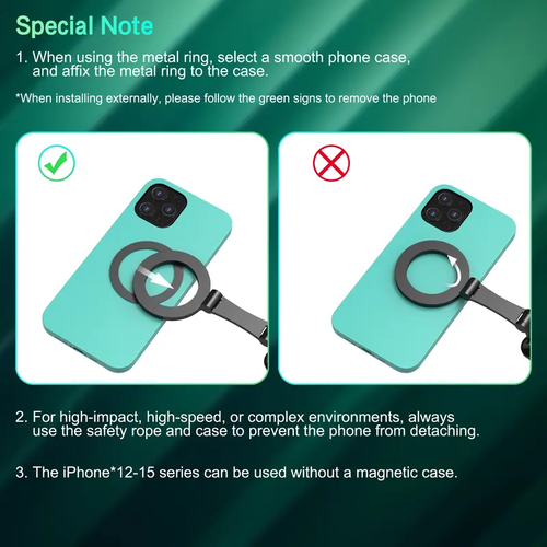 Magnetic Neck Phone Holder, Silicone Steel Hands-Free POV Vlog Chest Mount, Horizontal Shooting Available, Fit iPhone & All Android Smartphones