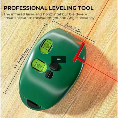 Portable 90 Degree Self‑Leveling Laser Level Horizontal Vertical Cross‑Line Laser Measuring Tool for Construction Home Wall Installation