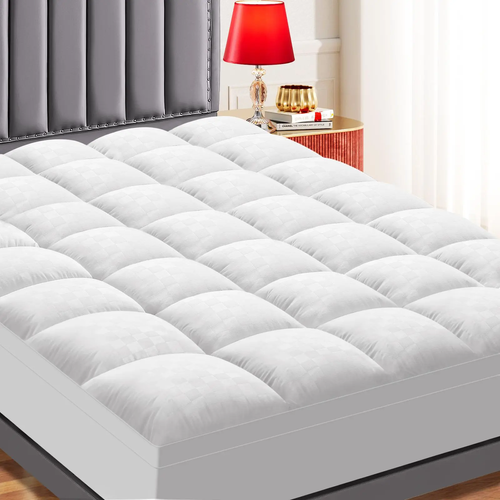 10cm Extra Thick Mattress Topper 5×6ft (150×190cm) - Soft Quilted Pad for Hard Mattresses