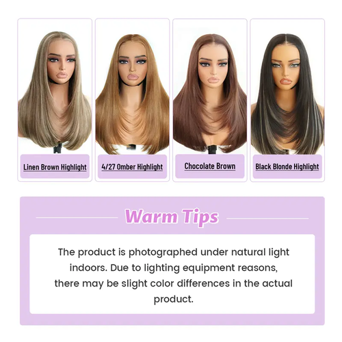 9×7 Glueless Layer‑Cut Straight Lace Wig｜Wear‑and‑Go Pre‑Plucked