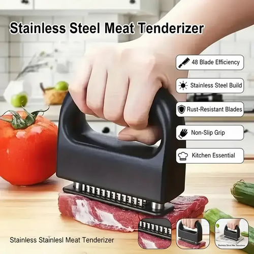 48‑Blade Stainless Steel Meat Tenderizer, Must‑Have Kitchen Gadget