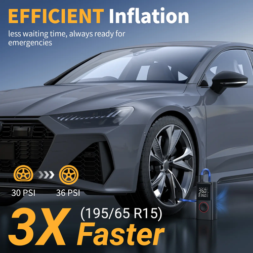 Cordless Tire Inflator Portable Air Compressor with Large Capacity Battery Wireless Digital Display Enhanced Safety Features for Cars & Inflatables Summervibes