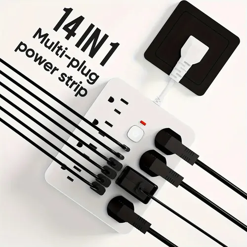 14-in-1 power socket - with overload protection and one-touch control
