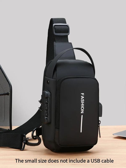 Men's Shoulder Crossbody Bag, Waterproof Belt Bag, Multi-Functional Chest Pack with Password Security, Water-Resistant, Adjustable Strap, Casual Daily Accessory