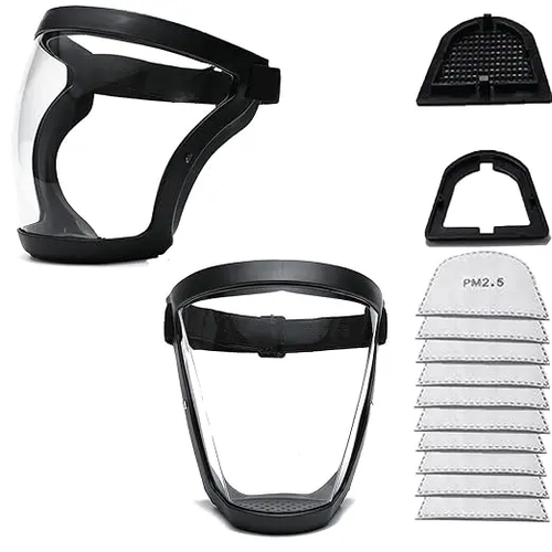 Full Face Super Protective Shields, Anti-blue Light Unisex Cycling Face Shield with Splash Proof Full Face Protective Protect Eyes, Nose, Mouth, Anti-splash and Anti-sand Headgear