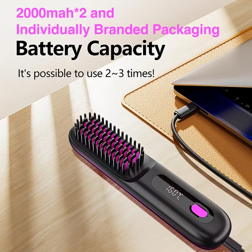 Wireless Hair Straightener Brush