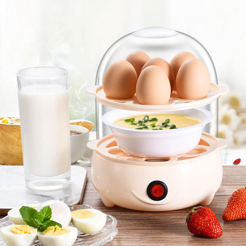 2-Tier Electric Egg Cooker Multi-Function Steamer