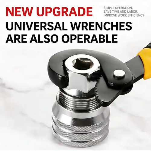 Multi-Function Adjustable Universal Socket Wrench, Multi-Size Maintenance Spanner Compatible with Three Eighths Drive Ratchet Torque Wrench and Power Drill, Extension Rod Random Color