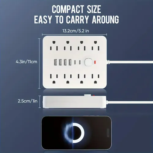 14-in-1 power socket - with overload protection and one-touch control