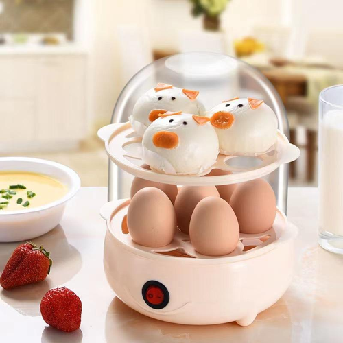 2-Tier Electric Egg Cooker Multi-Function Steamer