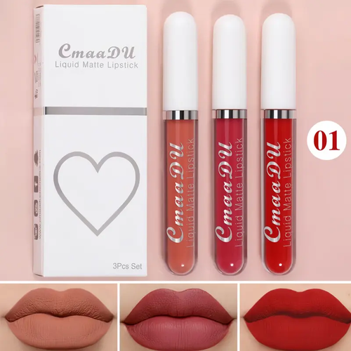 10-Pack Liquid Matte Lipstick Makeup Products, Long-Lasting Waterproof Non-Stick Lip Glaze, Beginner-Friendly Cosmetic for Adults & All Skin Types
