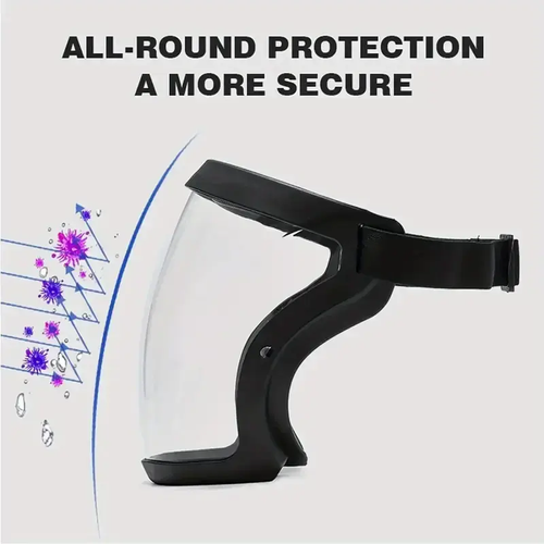 Full Face Super Protective Shields, Anti-blue Light Unisex Cycling Face Shield with Splash Proof Full Face Protective Protect Eyes, Nose, Mouth, Anti-splash and Anti-sand Headgear
