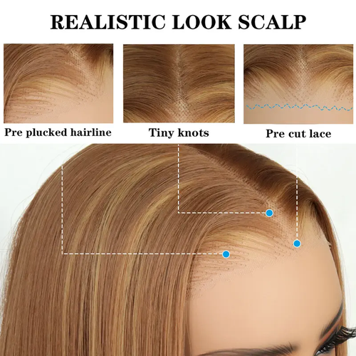 9×7 Glueless Layer‑Cut Straight Lace Wig｜Wear‑and‑Go Pre‑Plucked