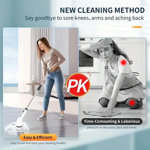 2026 New Model Cordless Cleaning Brush - Adjustable Speed, Long Battery Life, Extendable Handle - Multi-Purpose Scrubber for Home Kitchen Bathroom