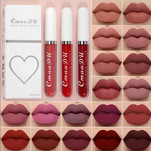10-Pack Liquid Matte Lipstick Makeup Products, Long-Lasting Waterproof Non-Stick Lip Glaze, Beginner-Friendly Cosmetic for Adults & All Skin Types