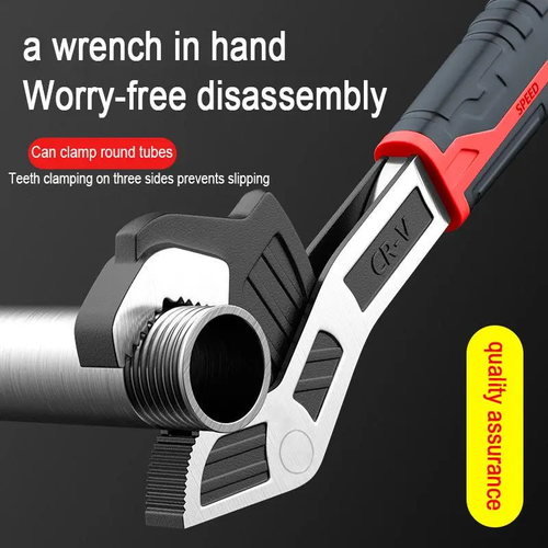 Multifunctional Self Locking Wrench Multi Model Flexible Pipe Wrench Quick Opening For Water Heating Pipes Single 12 Inch Heavy Duty Adjustable Maintenance Hand Tool