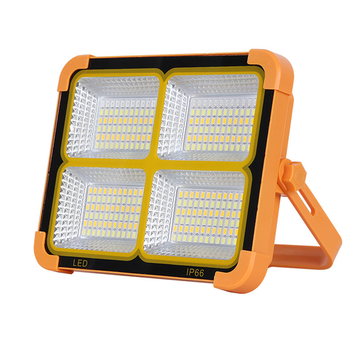 IP65 Waterproof LED Flood Light, Rechargeable Portable LED Work Light Outdoor Emergency Camping Solar Charging Floodlight