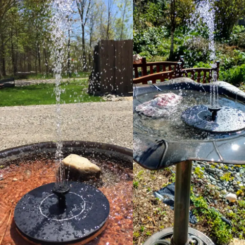 16cm Floating Solar Powered Fountain Pump Kit, Outdoor Solar Water Fountain for Garden Pond Bird‑Bath