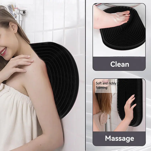 4 In 1 Silicone Bath Brush Set Long Handle Back Scrubber Foot Scrub Massage Shampoo Brush Non Slip Exfoliating Shower Body Care Accessories