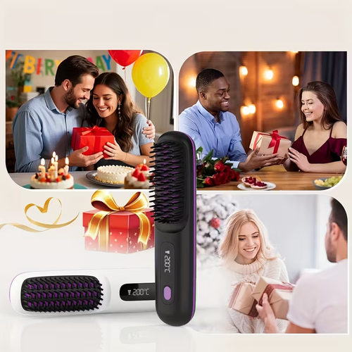 Wireless Hair Straightener Brush