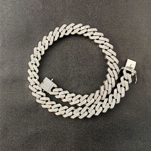 Cuban Link Chain Mens Iced Out Miami Cuban Necklace SilverGold Bling Diamond Hip Hop Jewelry for Women