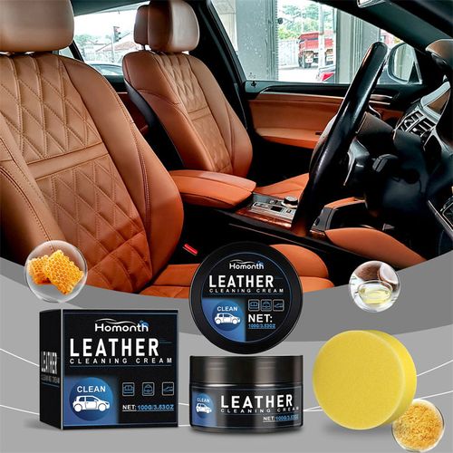 Car interior leather cleaning and maintenance cream