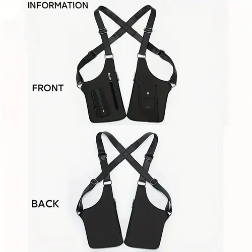 Universal tactical adjustable crossbody bag - anti-theft hidden storage space, lightweight and durable PU leather, multi-function pocket, adjustable shoulder straps and metal accessories, suitable for daily commuting, outdoor adventure and travel