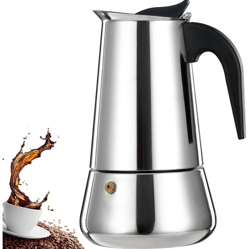 Stainless Steel Moka Pot 450ML Stovetop Coffee Maker for Gas Stove