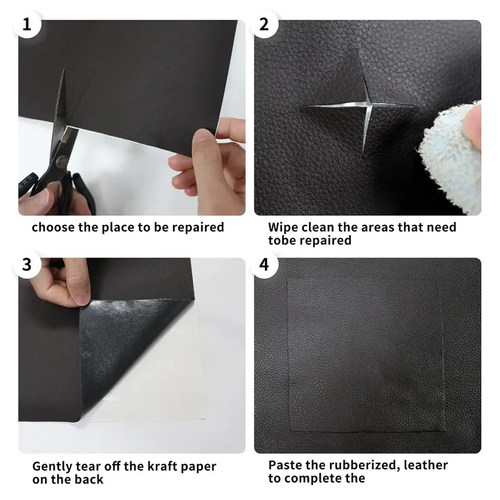 20×54 Inch Black Cuttable Waterproof Leather Sticker, Repair Rips, Scratches Fast