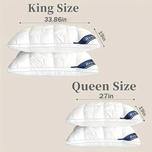 2pcs Hotel Collection Deep Sleep Pillow - Neck Support Non-Collapse Design Hypoallergenic for Side Supine Prone Sleepers pillows,Deals For You